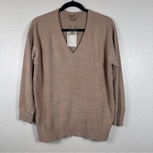 Barefoot Dreams CozyChic Ultra Lite V-Neck Hi-Low Pullover Sweater Size S